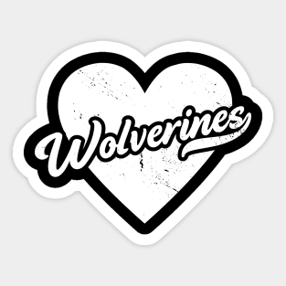 Vintage Wolverines School Spirit // High School Football Mascot // Go Wolverines Sticker